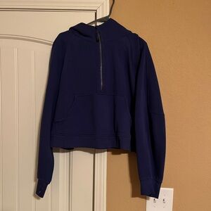 Royal Blue Cropped Scuba Hoodie Lululemon